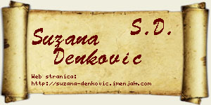 Suzana Denković vizit kartica